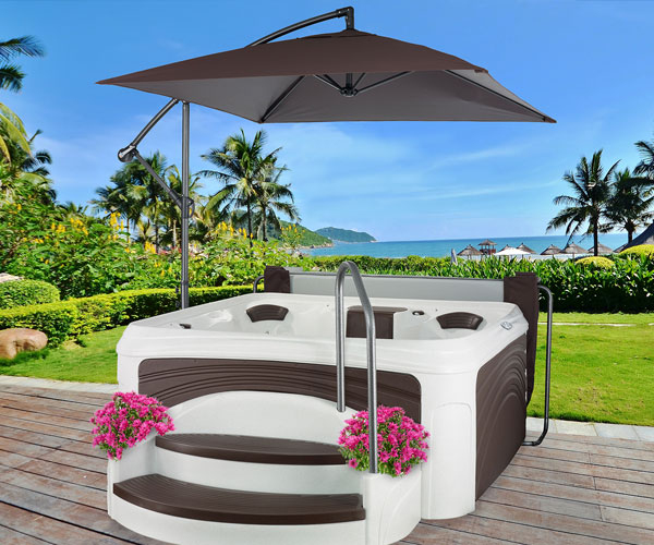Dreammaker Cabana Suite hot tub with premium jet system and LED lighting