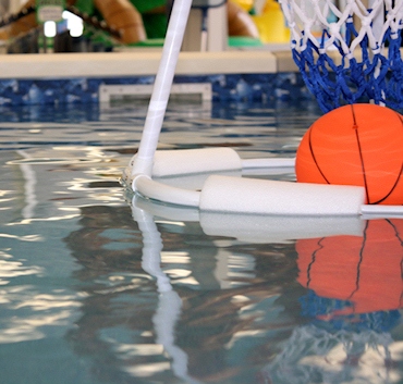 Pump and filter display area with working models from leading manufacturers